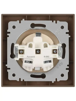 Розетка с заземлением Intro Accent серый