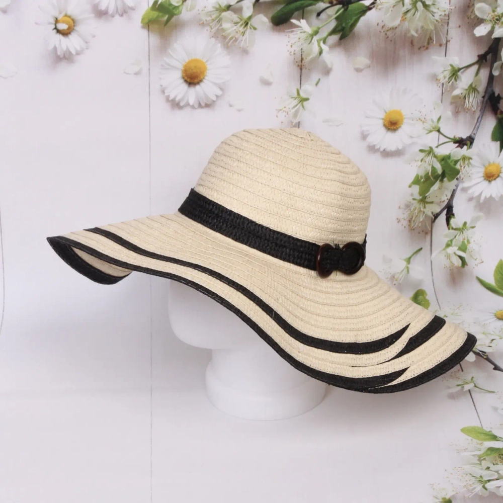 Шляпа женская с широкими полями «TiraMiSu- Мирель», микс 6 цветов, р58, ширина полей 15 см