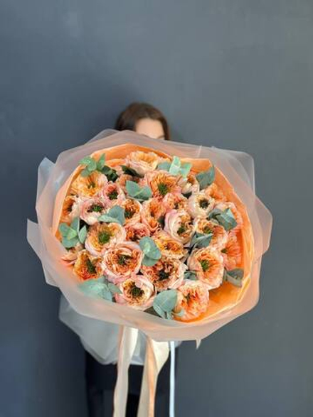 31 пионовидная роза Мандарин Экспрешн