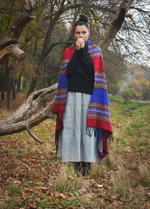 Длинная шерстяная юбка (серый)