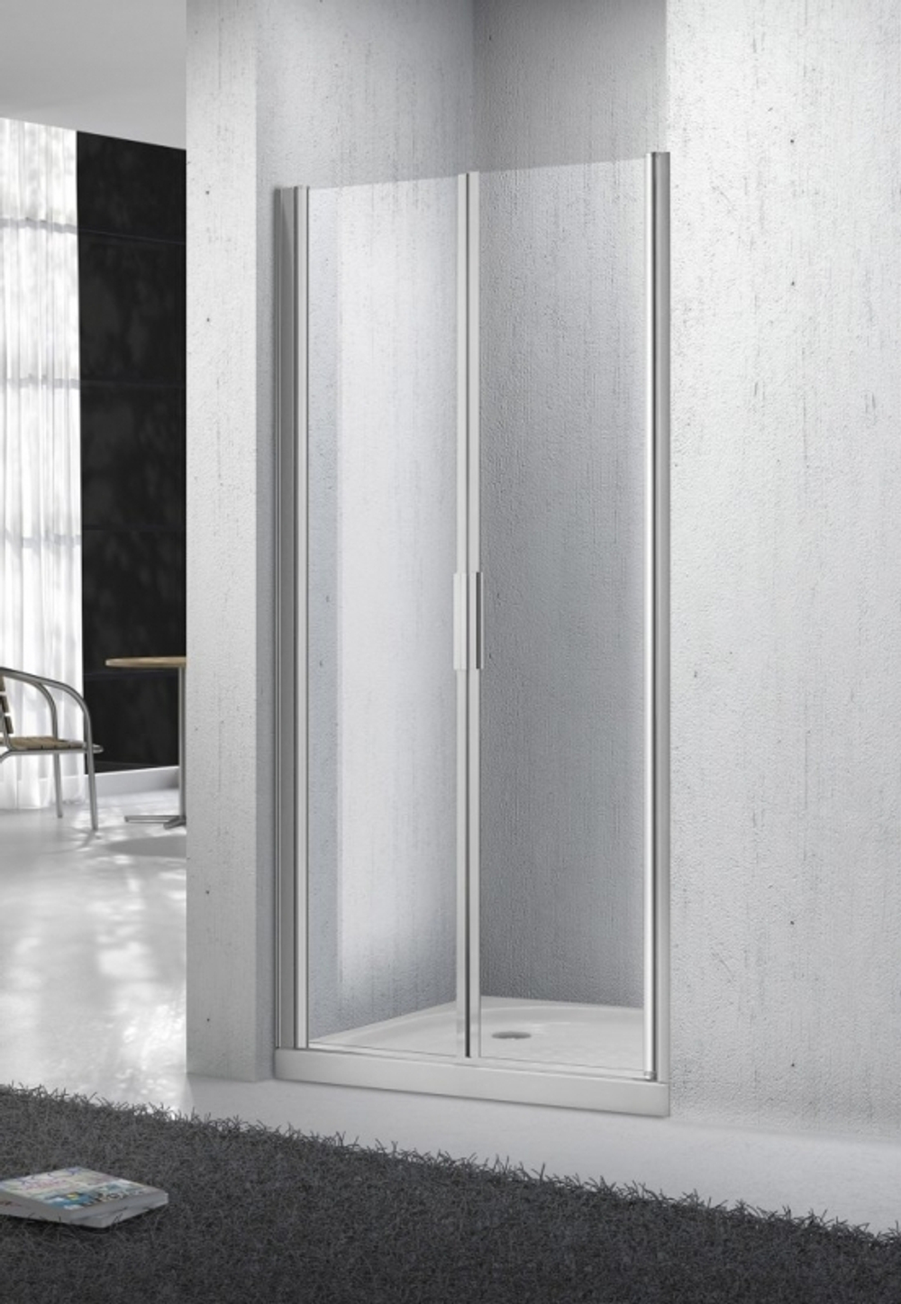 Душевая дверь BelBagno Sela 60 SELA-B-2-60-C-Cr профиль Хром стекло прозрачное