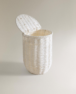 Zara Home Корзина из металла, цвет белый, 31 см