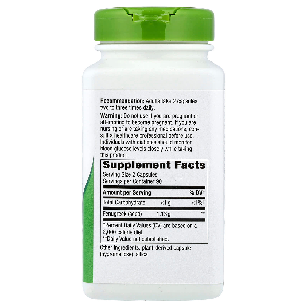 Nature's Way, семена пажитника, 180 веганских капсул (565 мг в 1 капсуле)