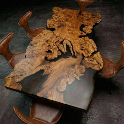 Каповый карагач эксклюзив с эпоксидной смолой