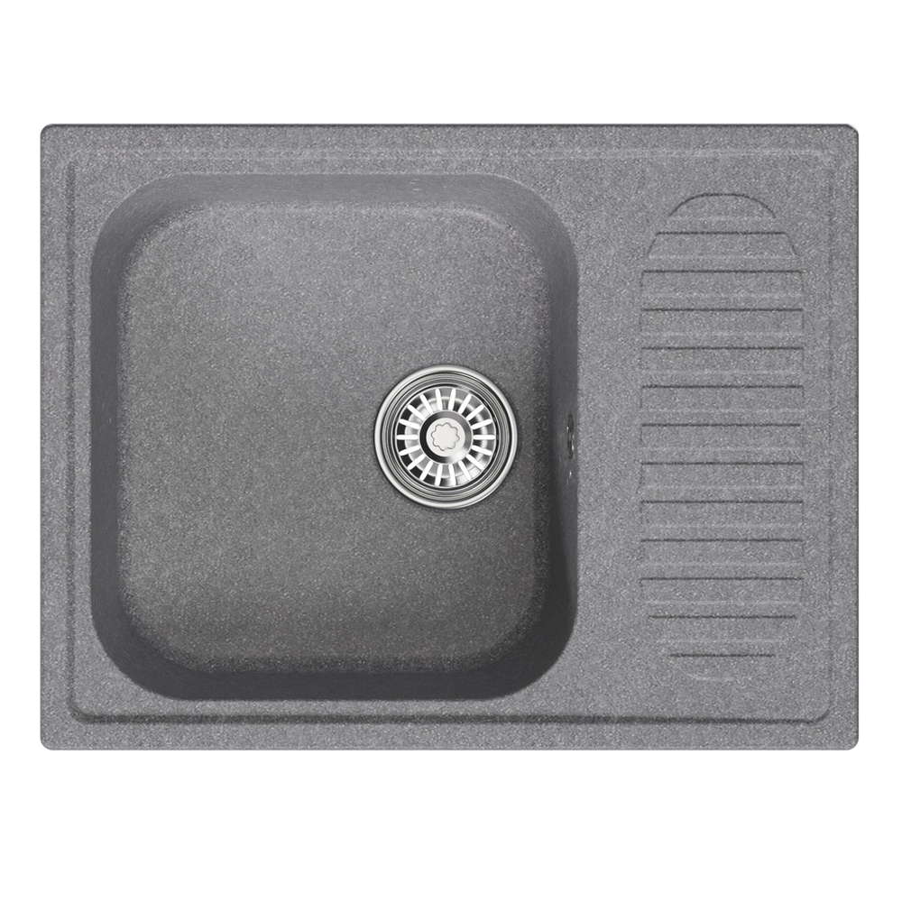 Мойка ML-GM18 КОМФОРТ с крылом, графит (342), 640*490*190мм