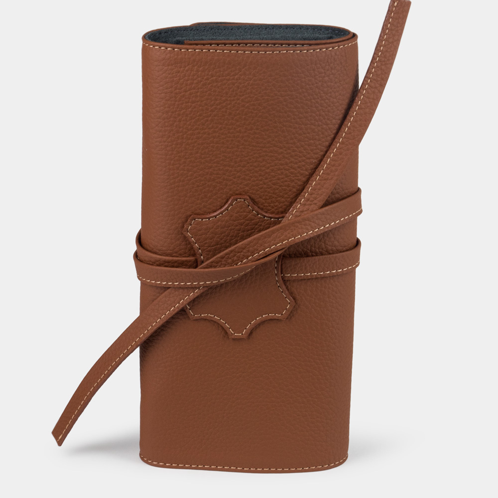 Чехол для ювелирных украшений Plier из кожи теленка, цвета карамель