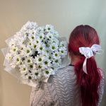 Букет из белых кустовых хризантем в фоамиране - M