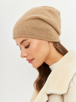 Шапка LACE удлиненная одинарная,с руликом с содержанием кашемира