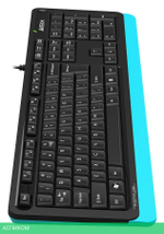 Клавиатура A4Tech Fstyler черный/синий (FKS10)