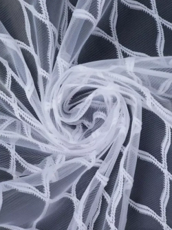 Тюль 300 на 265 в спальню кухню длинный готовый