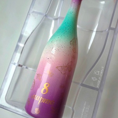 1095 | Форма для шоколадных изделий "Бутылочка шампанского" (275*175 мм)