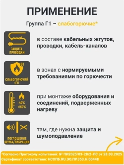Изолента термостойкая тканевая для проводов, 5шт., 19мм*15м, / изолента черная для проводки набор