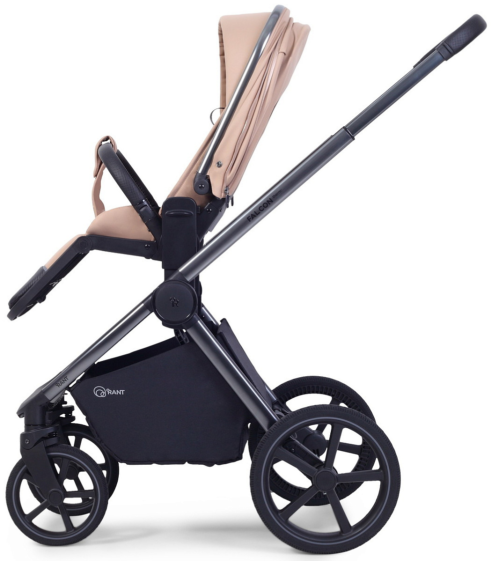Детская коляска Rant Falcon Soft Therm 3 в 1 с автокреслом Cruise Black Beige