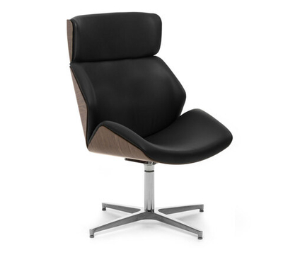 CHARM High Wood lounge кресло ЧЕРНЫЙ/ОРЕХ