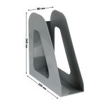 Лоток вертикальный Стамм 90мм Фаворит, серый без переднего борта