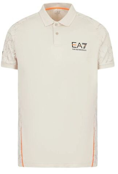 Мужское теннисное поло EA7 Man Jersey Polo Shirt - rainy day