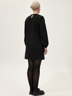 Платье с тесьмой и набойкой "Народное". Черное