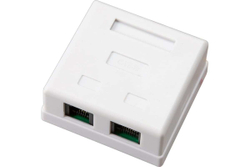 Комбинированная внешняя розетка REXANT RJ-45(8P-8C) + RJ-11(6P-4C), UTP 03-0120