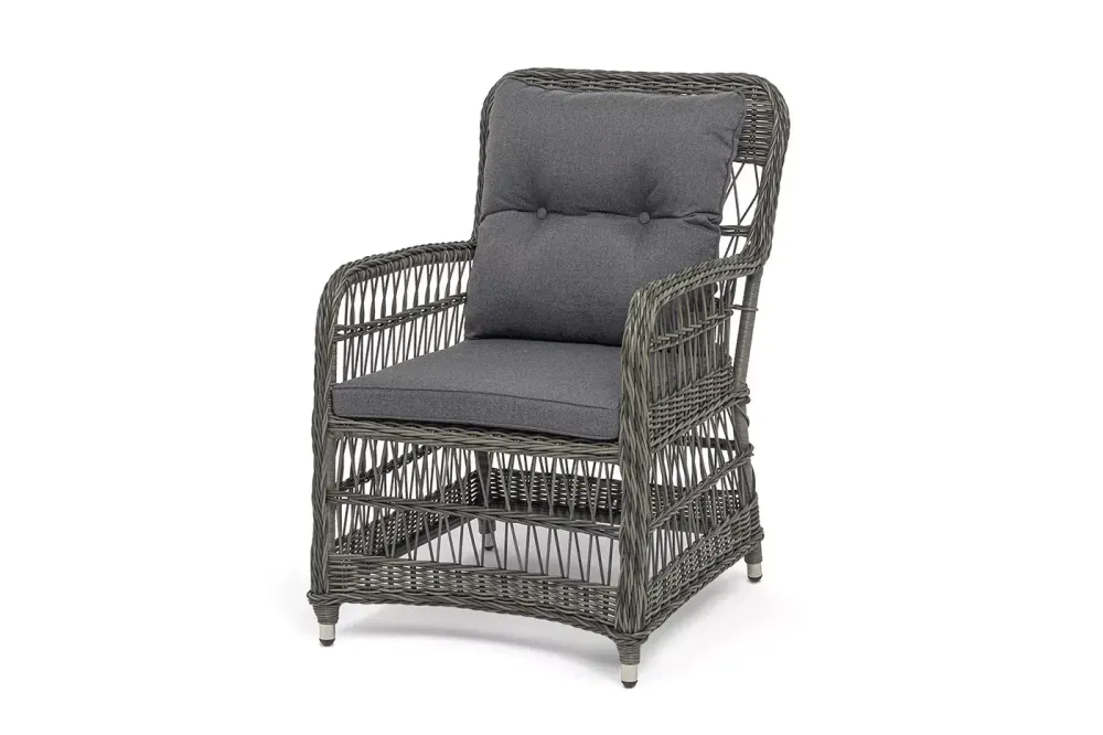 "Цесена" кресло плетеное из искусственного ротанга, цвет графит