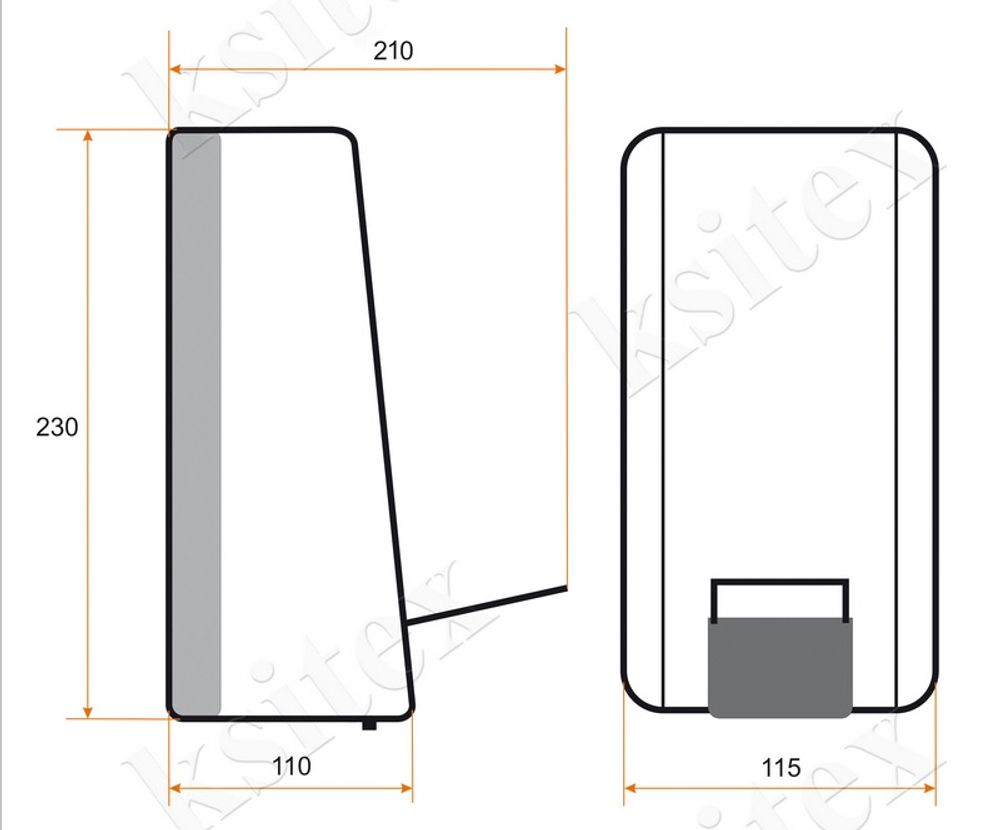 Локтевой дозатор мыла Ksitex ES-1000