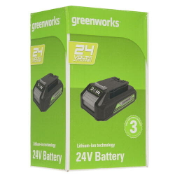 Аккумулятор GREENWORKS G24B2 24V,2 А.ч,LED индикатор,Li-ion (2926707)