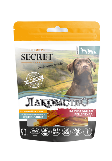Секрет Лакомство для собак палочки из трески с курицей и кунжутом,  90г