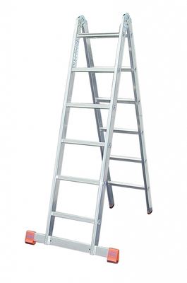 TRIMATIC Шарнирная двусторонняя стремянка, 2 х6 перекладин