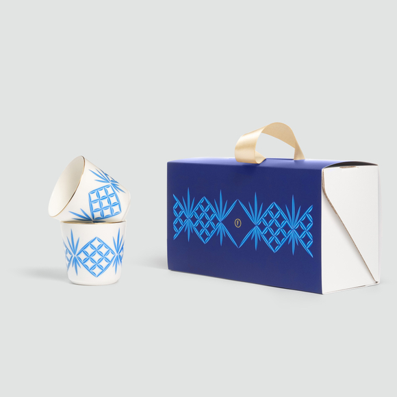 Набор из 2 кофейных стаканов Farforite «Звонко» 200 мл в подарочной коробке