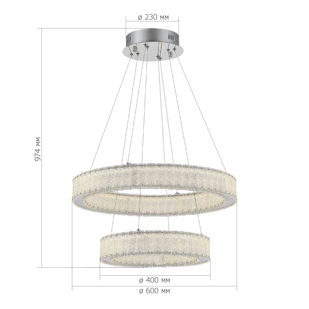 Светильник подвесной LATOZZO LED 100W 3000K