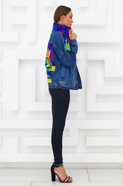 LIGVIANNI Джинсовая куртка Denim Jacket Leopard