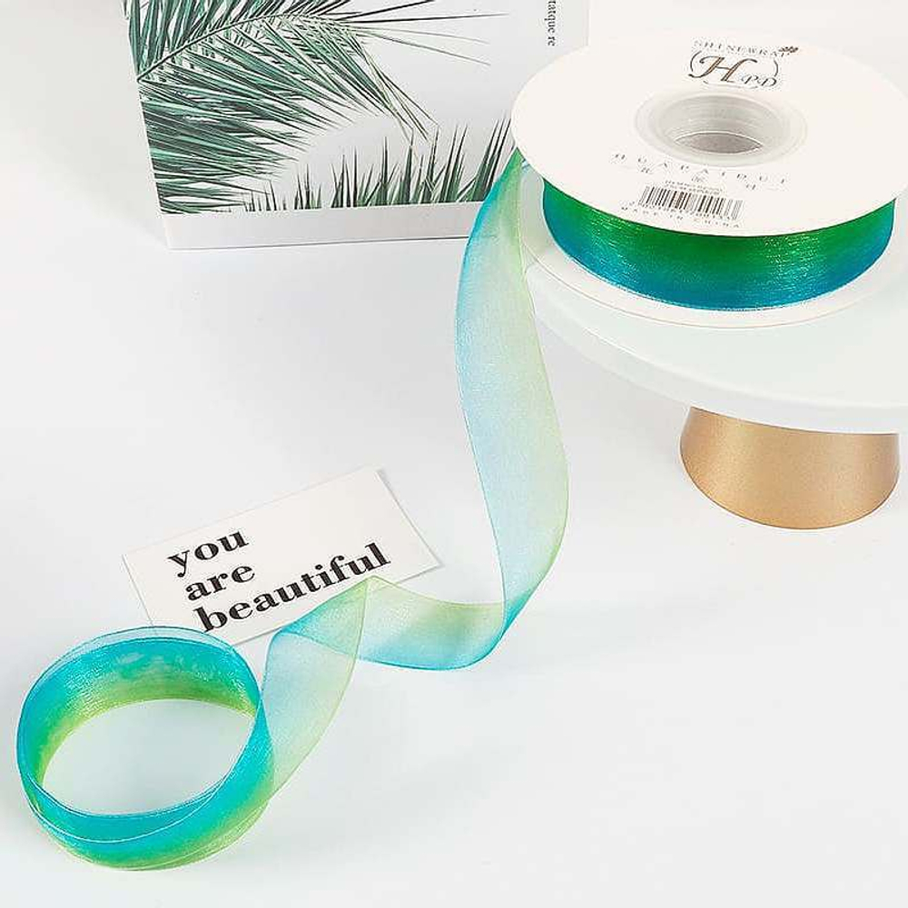 Лента ОРГАНЗА с переливом 2,5см*30ярд