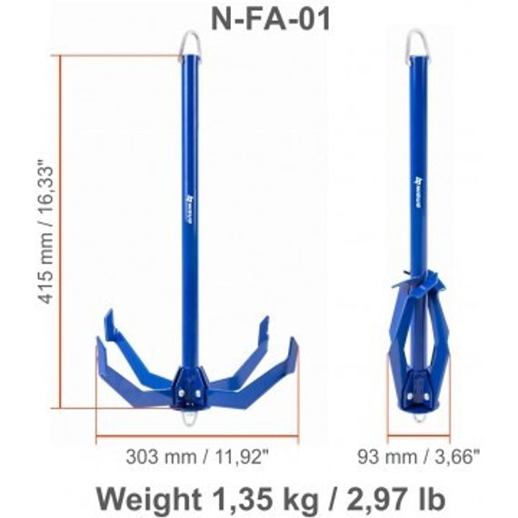 Folding anchor 1,3kg/ Якорь ЯЛС-01 1,3 кг (N-FA-01) NISUS