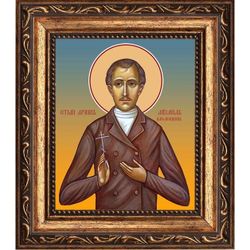 Михаил Амелюшкин мученик. Икона на холсте.