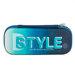 Пенал - косметичка Alingar, EVA, молния, 1 откидная планка, карман сетка, объемный рисунок, 80 х 210 мм, "STYLE", микс (бирюзовый, оранж, синий)