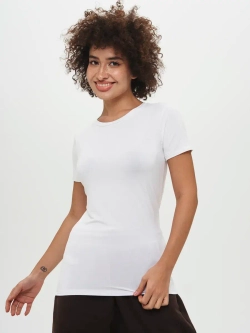 Футболка облегающая однотонная