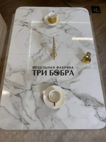 Кухонный раздвижной стол "Модерн", мрамор Парфенон