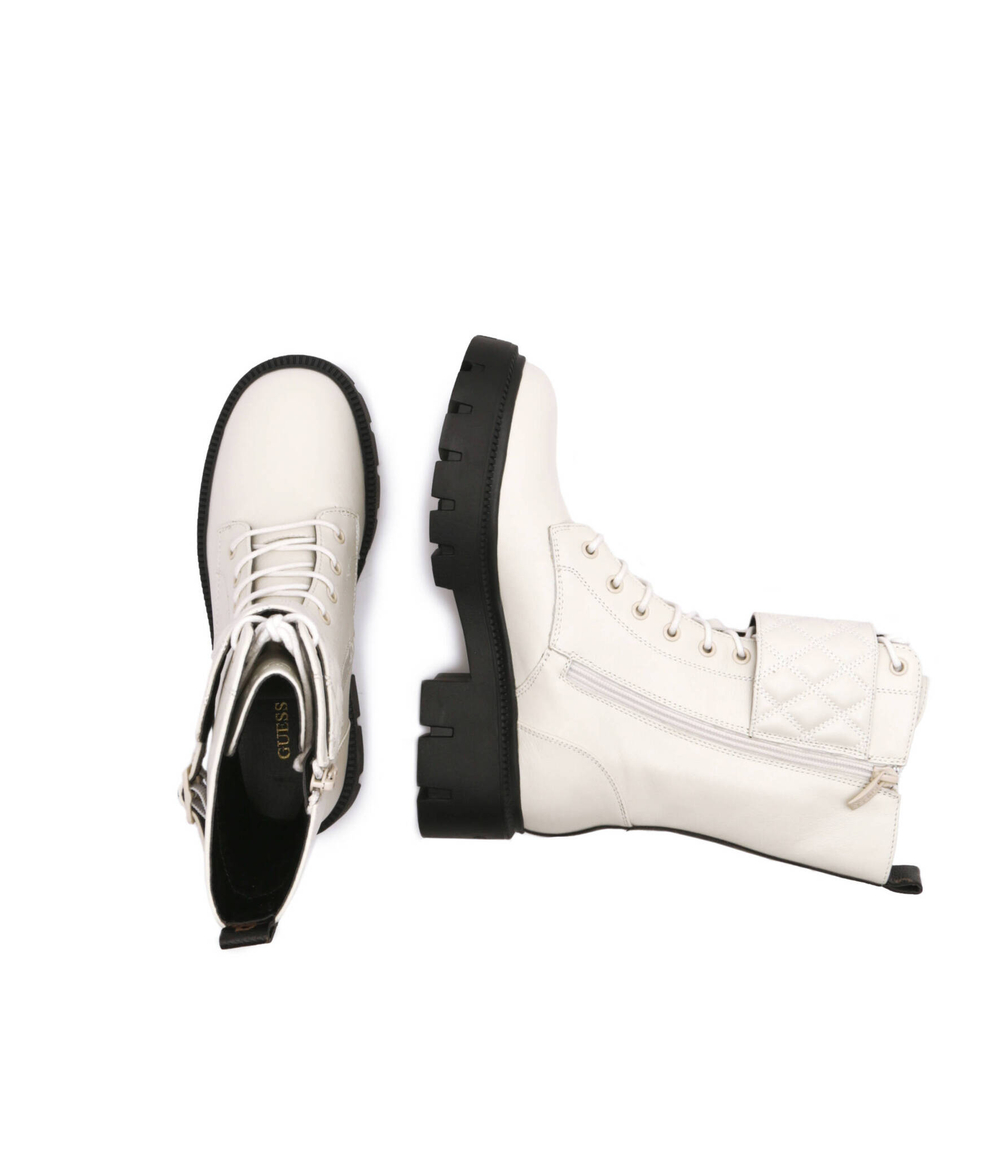 Кожаные ботильоны sery Guess - кремовый(FL7SER LEA10)