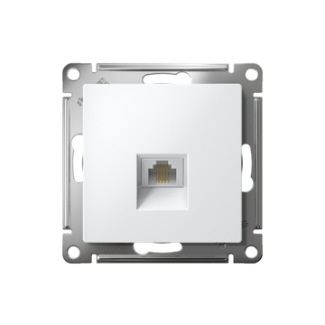 Розетка телефонная 1-м СП AtlasDesign RJ11 механизм бел. SE ATN000181