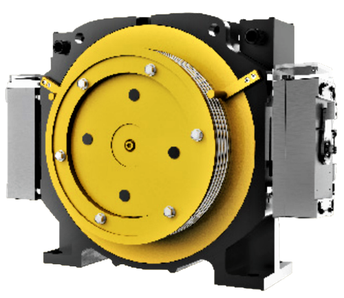 Лебедка безредукторная  GETM6.0H 22.1 кВт, КВШ 450x8x10, 2.5 м/с, Q=1350 кг, подвеска 2:1, лифт с МП XIZI OTIS.