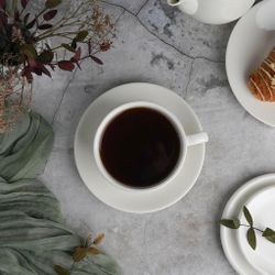 Чайная пара 290 мл белая d 9,6 см h6,2 см фарфор P.L. Proff Cuisine [4]