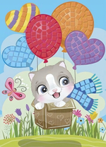 Аппликация Кот-путешественник 200 эл, 4цв. (Т-Ц)