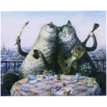 Алмазная мозаика на подрамнике с полным заполнением «МИР ЯРКИХ КРАСОК», довольные котики, 30*40см