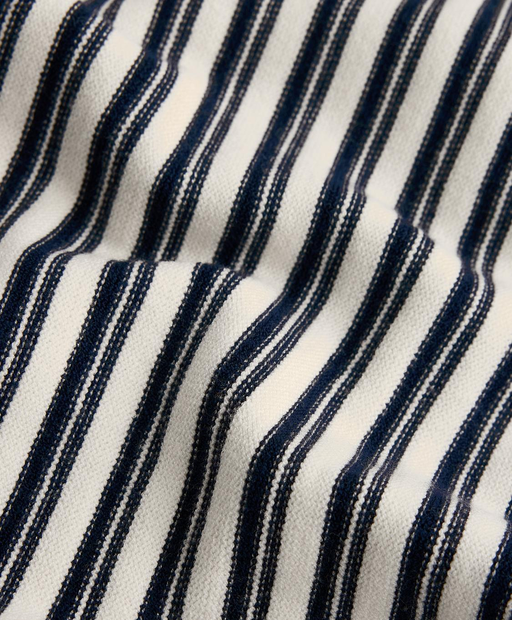 OYSHO Трикотажные брюки с широкими штанинами в диагональную полоску, темно-синий