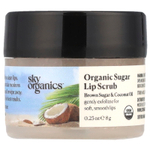 Sky Organics, Скраб для губ с органическим сахаром, коричневый сахар и кокосовое масло, 8 г (0,25 унции)