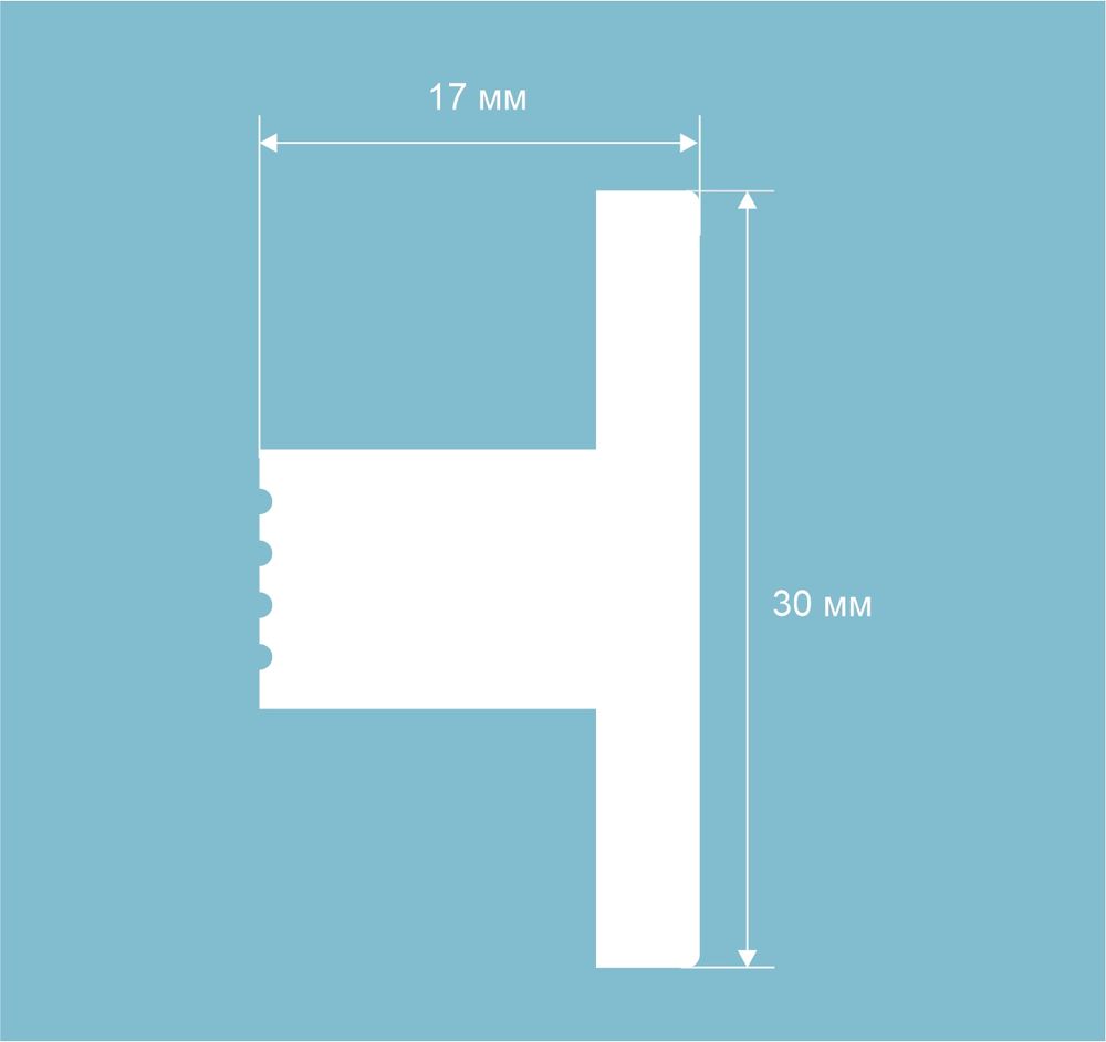 Молдинг финишный Ecopolymer, 30x17 мм