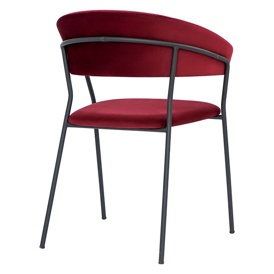 Стул stefany, велюр, винный