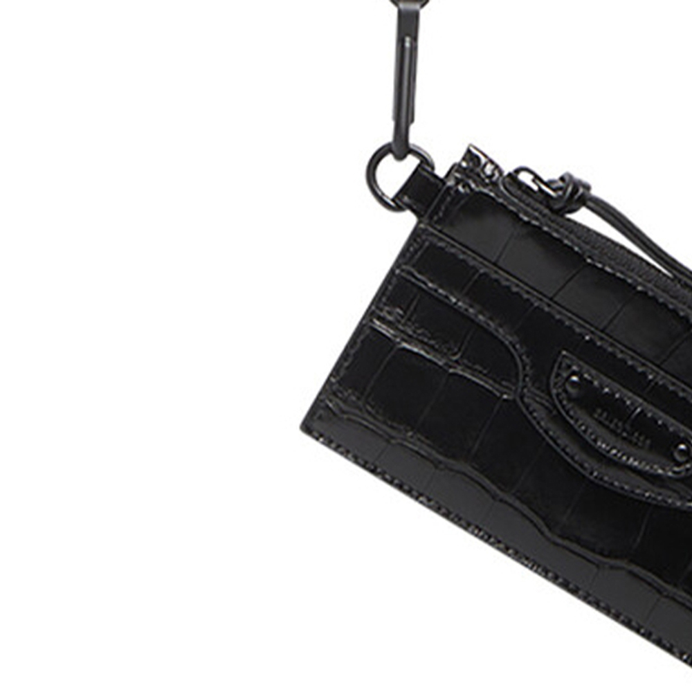 Balenciaga Neo Classic Calfskin Card Holder Men"s Black