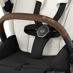 Коляска 3 в 1 Cybex Priam IV Chrome Brown complete и автокресло Cloud T i-Size Platinum White Plus Off White