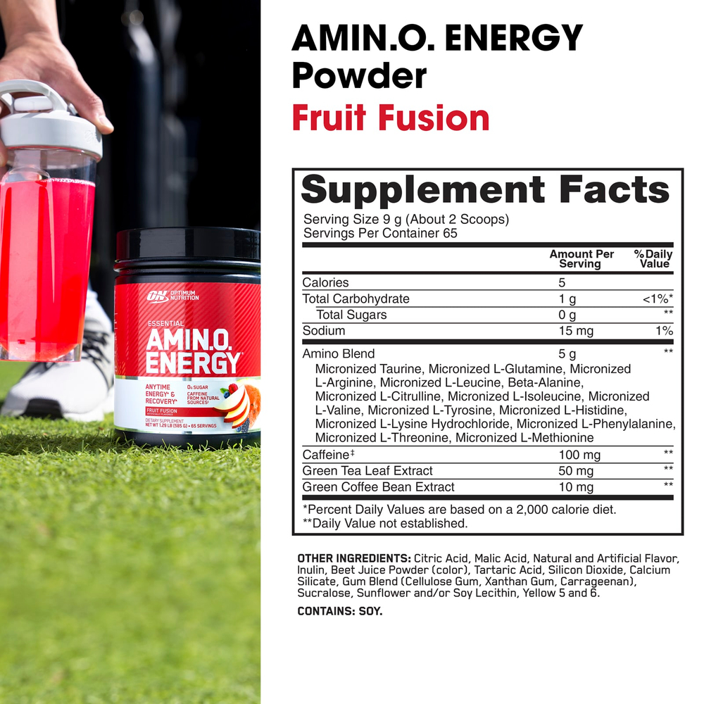 Optimum Nutrition, Essential Amin.O. Energy®, Fruit Fusion, 585 г (1,29 фунта)