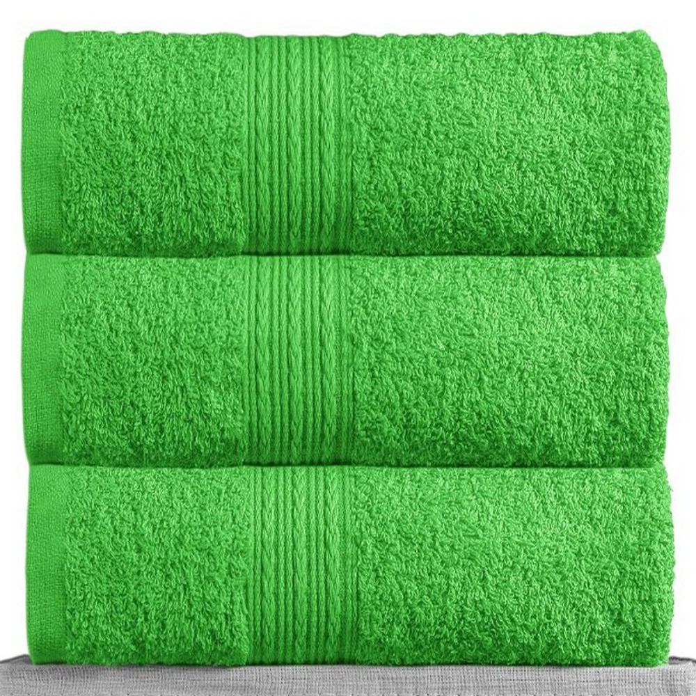 Полотенце махровое "АВТ. ЯРКО-ЗЕЛЁНОЕ" BAYRAMALY, 100% хлопок, Туркмения.